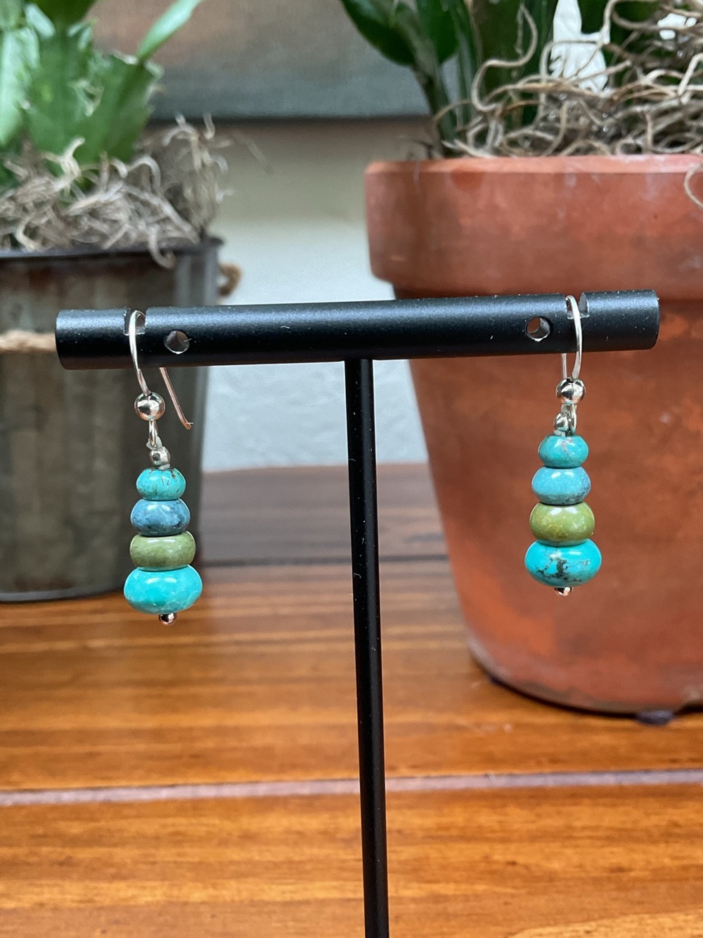 TURQUOISE DROP EARRINGS from HUBEI MINE